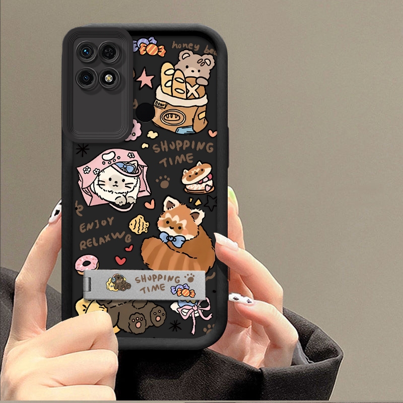 สุนัขชีวิตใน Happy Times เปลือกจัดส่งวงเล็บเคสโทรศัพท์ปลอกสําหรับ Redmi 10C-4G 10 Redmi 9 Redmi A3 R