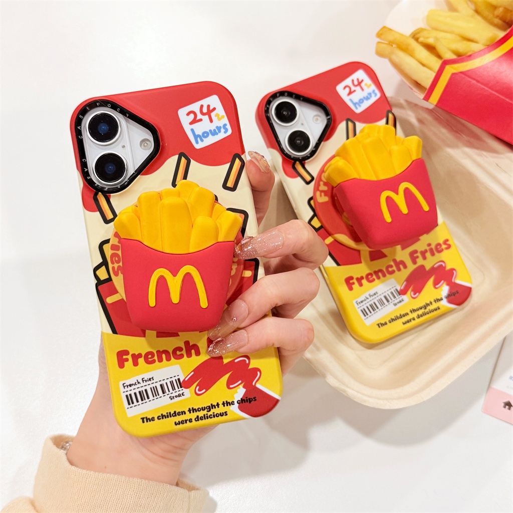 สําหรับ iphone Case 16 Pro Max 15 Pro Max 14 Pro Max ฟิล์มทอดฝรั่งเศสเคสโทรศัพท์