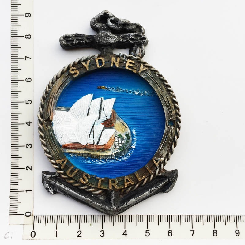 ออสเตรเลียตู้เย็นแม่เหล็กสร้างสรรค์การท่องเที่ยวที่ระลึกงานฝีมือตกแต่งภาพวาดเรซินแม่เหล็กตู้เย็นสติกเกอร์ - รูปที่ 6