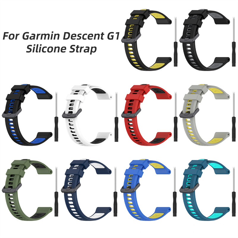 สําหรับสายนาฬิกาซิลิโคนทูโทน Garmin Descent G1