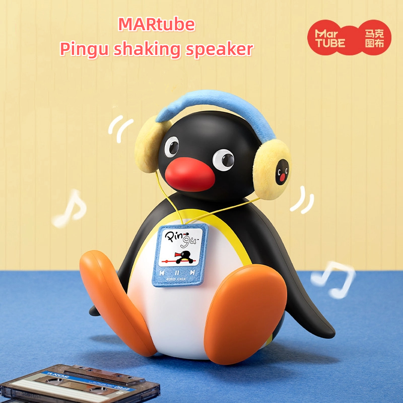 MARtube Pingu ฟังเพลงเขย่าหัวลําโพงบลูทูธเดสก์ท็อปตกแต่งซับวูฟเฟอร์เสียงขนาดเล็กคุณภาพสูง sound
