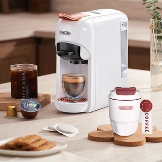 Cafellfe 260ML 304 แก้วกาแฟสแตนเลสพร้อมเชือกแบบพกพารถขวดความร้อน Travel Tumbler Mini ถ้วยกาแฟ