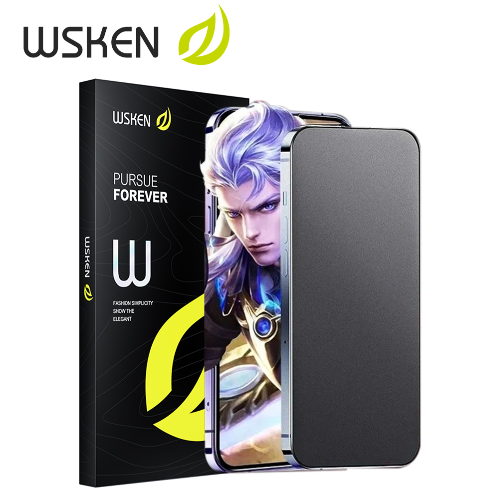 WSKEN ฟิล์มกระจกฝ้า ไอโฟน 17Promax 16 Promax ฟิล์มกระจกนิรภัย  ฟิมส์ iPhone 15 Promax ฟิล์มเต็มจอ ไอโฟน 13 ฟิล์ม กันรอย 17/16/15/14/13/12/11 Promax Pro Plus Matte ฟิล์มกระจก 2PC