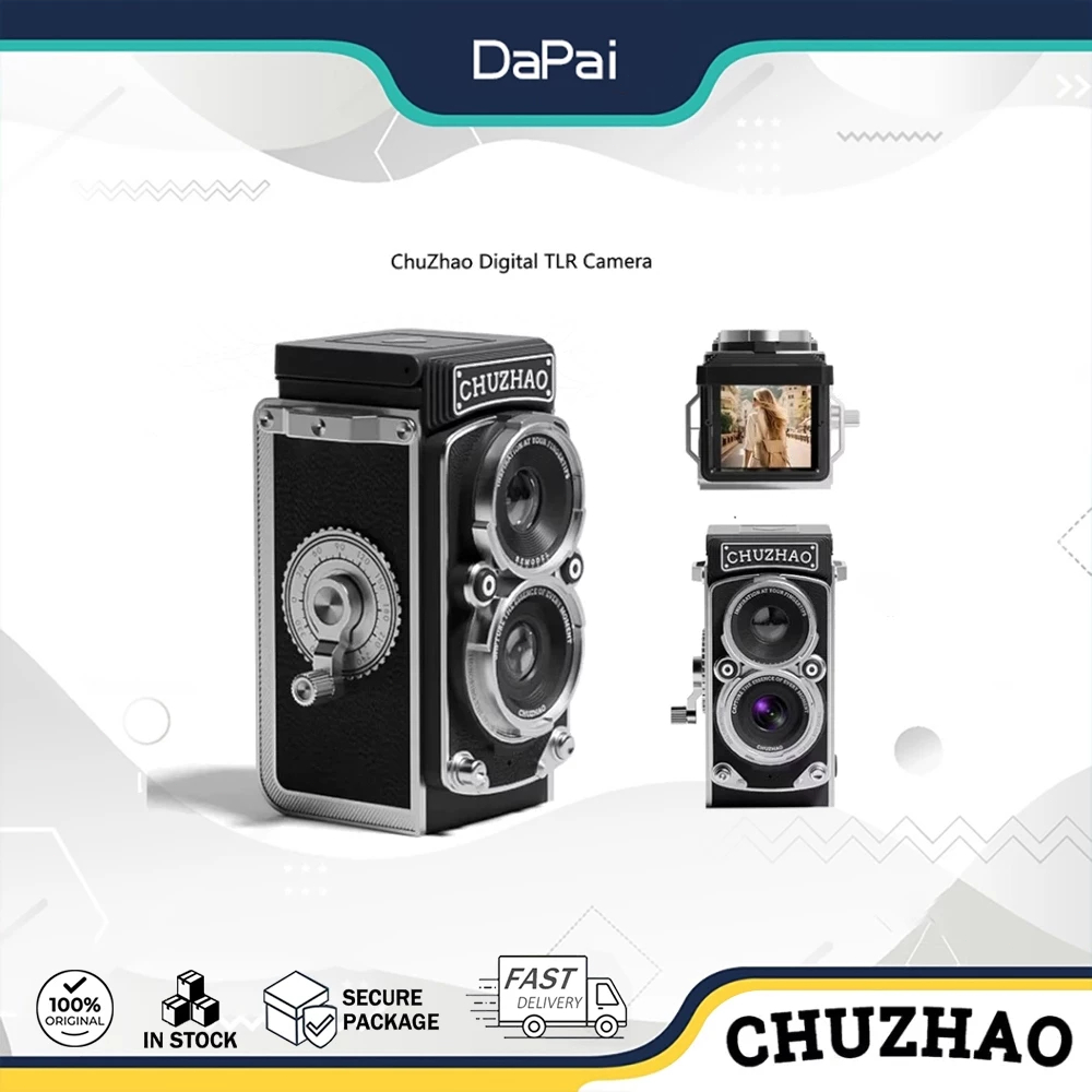 Chuzhao Digital TLR กล้องจําลอง Dual-Reverse Digital Camera Retro ccd High-Definition Student Entry 