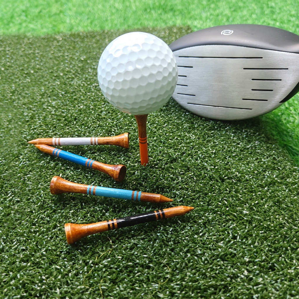 Golf tees – 70mm wooden golf tees – 50 pieces, reusable and biodegradable, can improve stability ราคา ถูกที่สุด ดีลบีเคเค แกลเลอรีภาพที่ 5