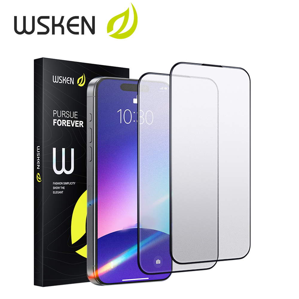 WSKEN 2pcs ฟิล์มเต็มจอ สำหรับ iPhone 15Promax ฟิล์มด้าน ฟิล์มกระจก iPhone 16Promax  HD Matte ฟิล์ม กันรอย ป้องกันลายนิ้วมือ ไอโฟน 16/15/14/13/12/11 Promax Pro Plus ฟิล์มกระจกนิรภัย