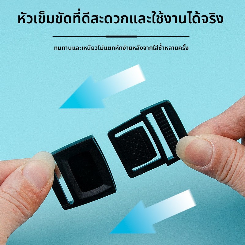 คลิปหัวเข็มขัดสายรัดพลาสติกไนลอนสีสันสดใส อุปกรณ์กระเป๋าเป้สะพายหลัง หัวเข็มขัดปรับระดับสำหรับก KW3S