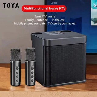 Bluetooth Speaker with mic Wireless Bluetooth Dual Microphone Karaoke Speaker 3D Stereo Amplifier203
