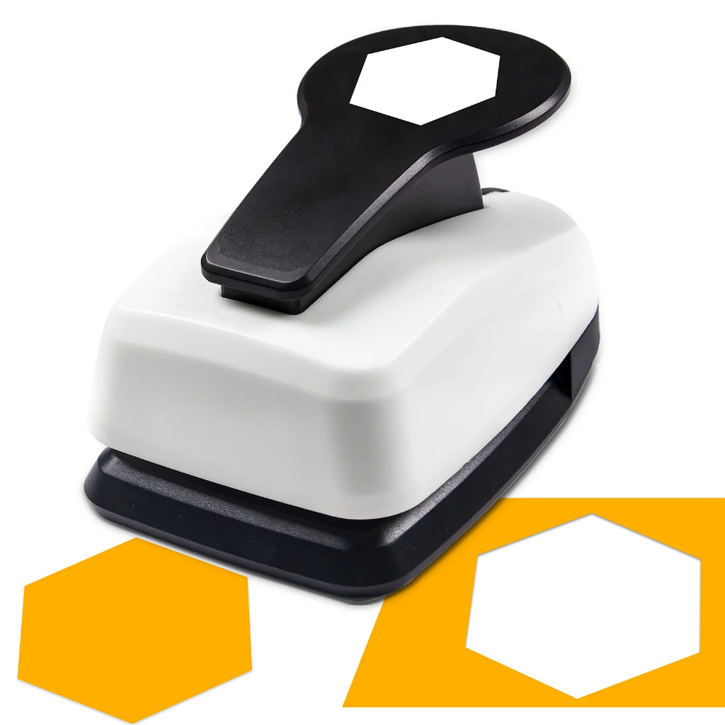 เครื่องตัดกระดาษสําหรับงานฝีมือ Hole Puncher Punches เครื่องมือ 1.89 นิ้ว 48 มม.รูปร่างกระดาษหกเหลี่ยมสําหรับการ์ดทําสมุดภาพแบบกําหนดเอง