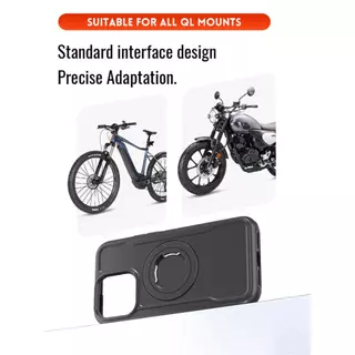 QL Mount/Holder Magnetic กันกระแทกสําหรับ iphone 17 16 15 14 Pro Max Quick Lock-in ชาร์จอะแดปเตอร์สําหรับ Quad-สไตล์ Motobike แผนที่ Maoten จักรยานรถจักรยานยนต์ Ebike