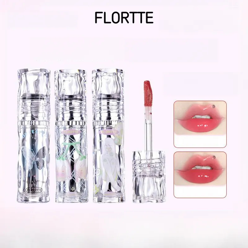 Flortte ลิปกลอส เนื้อลิขวิด ไม่เหนียวติด สําหรับหอพัก