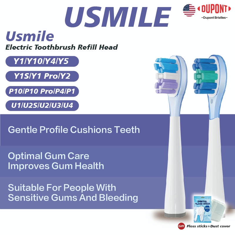 เหมาะสําหรับ Usmile หัวแปรงสีฟันไฟฟ้าสําหรับผู้ใหญ่ Y1 U1 U2 U3 Y4 P1 P4 U4 Usmile แปรงสีฟันเปลี่ยน 