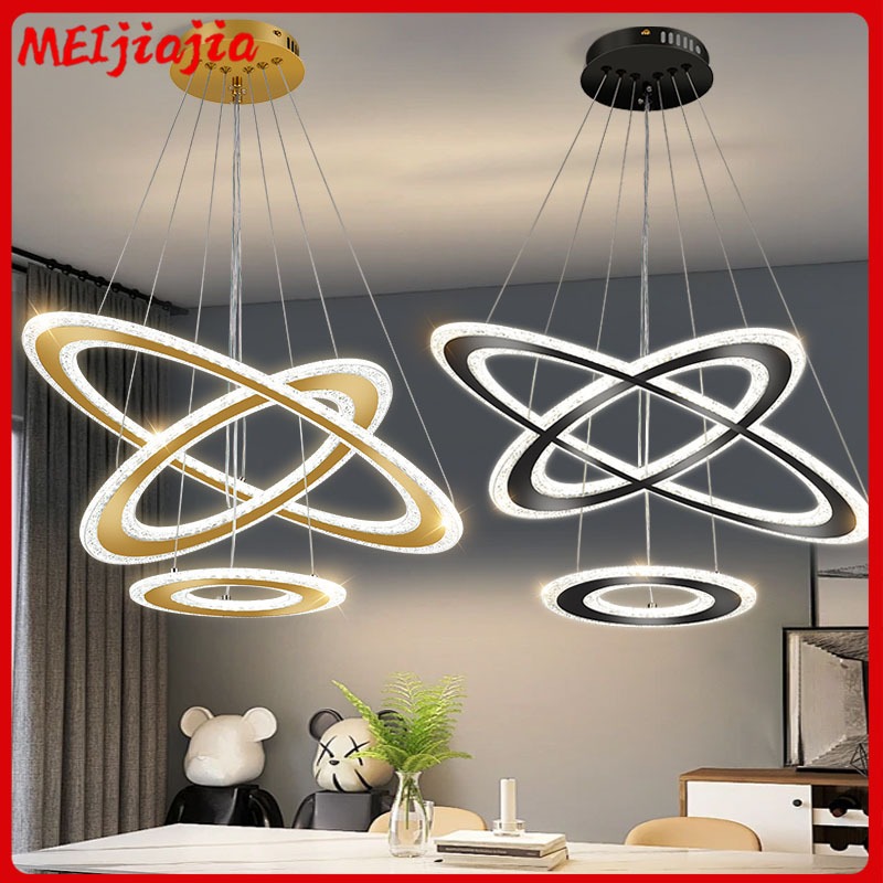 ห้องนั่งเล่นห้องรับประทานอาหารโคมระย้า นํา โมเดิร์นวงกลมบาร์โคมไฟตั้งโต๊ะนอร์ดิกห้องนอนสร้างสรรค์ แสงสว่าง