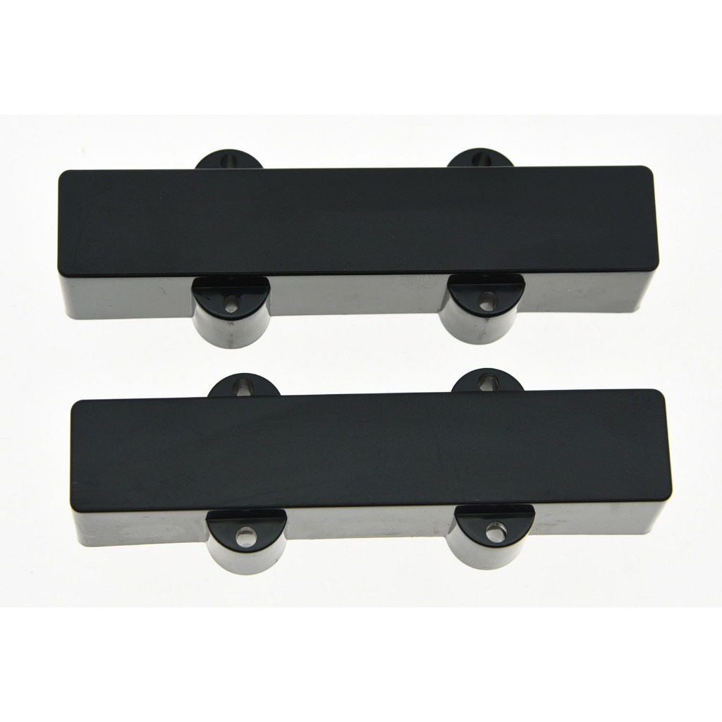 KAISH 2 ชิ้นสีดําปิดผนึกปิด Bass Pickup ครอบคลุมคอ/สะพานสําหรับ 4 สาย Jazz J Bass