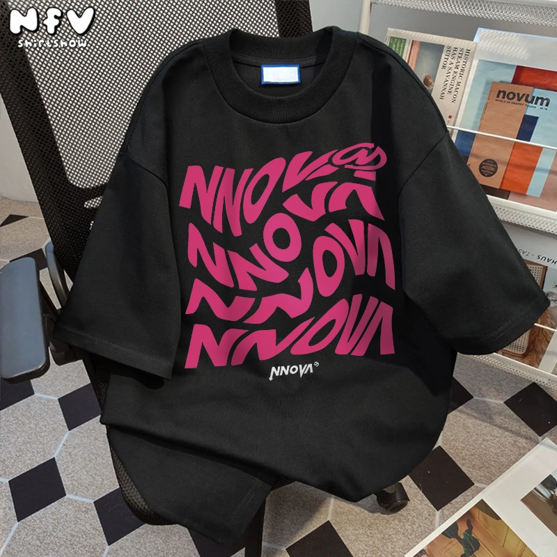 NFV สไตล์เกาหลี✨เสื้อยืด oversize ลวดลายแฟชั่น ใส่สบาย เนื้อผ้านุ่ม ระบายอากาศ ผ้าฝ้ายแท้ YG0 ราคา ถูกที่สุด ดีลบีเคเค แกลเลอรีภาพที่ 4