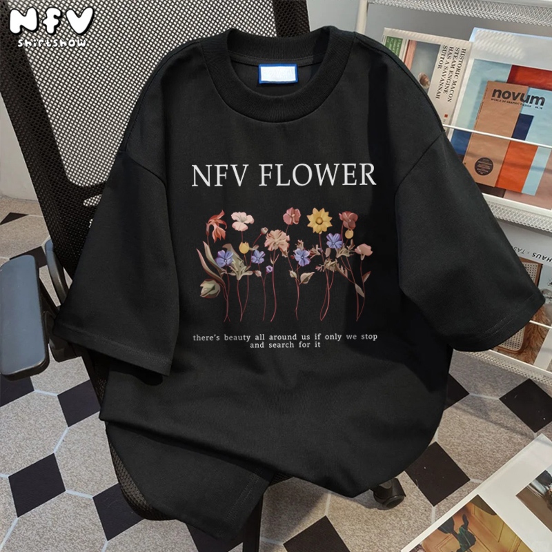 NFV สไตล์เกาหลี✨เสื้อยืด oversize ลวดลายแฟชั่น ใส่สบาย เนื้อผ้านุ่ม ระบายอากาศ ผ้าฝ้ายแท้ YG0 ราคา ถูกที่สุด ดีลบีเคเค แกลเลอรีภาพที่ 3