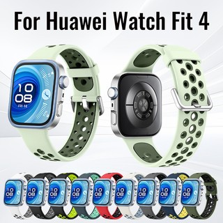 กีฬาสายรัดซิลิโคนสําหรับ Huawei นาฬิกา Fit 4 Pro Watchband ซิลิโคนเหลว Soft Band สําหรับ Huawei นาฬิกา Fit3 Fit4 เปลี่ยนอุปกรณ์เสริม