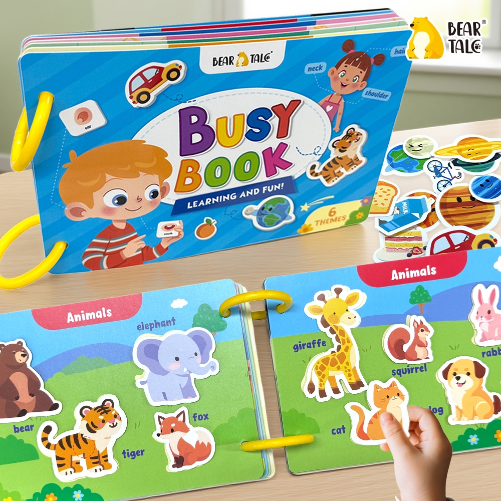 BEAR TALE หนังสือสําหรับเด็กก่อนวัยเรียนการศึกษาหนังสือการเรียนรู้แบบโต้ตอบยุ่งสําหรับเด็กหนังสือการเรียนรู้การศึกษา