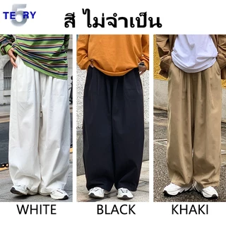 5TERY ⚡HOT⚡ กางเกง baggy ผู้ชาย 40-110kg ปรับได้ด้วยเชือก ทรงหลวม ใส่สบาย คนอ้วนก็ใส่ได้ L-5XL จัดส่งรวดเร็ว