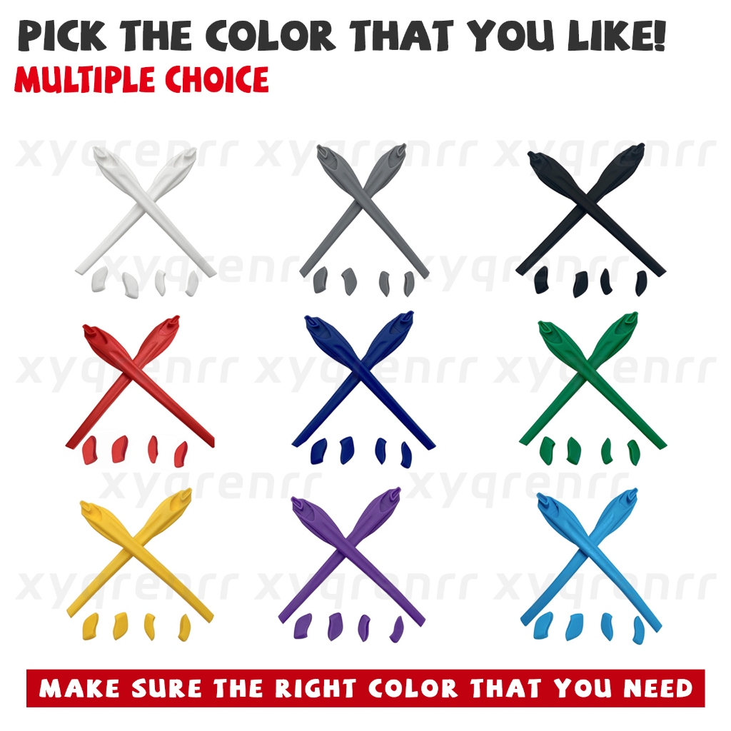 Xyqrenrr เปลี่ยนชุดยางถุงเท้าหู + แผ่นรองจมูกสําหรับ Oky Fla-k 2.0 XL OO9188/Fla-k 2.0 OO9295 แว่นกั