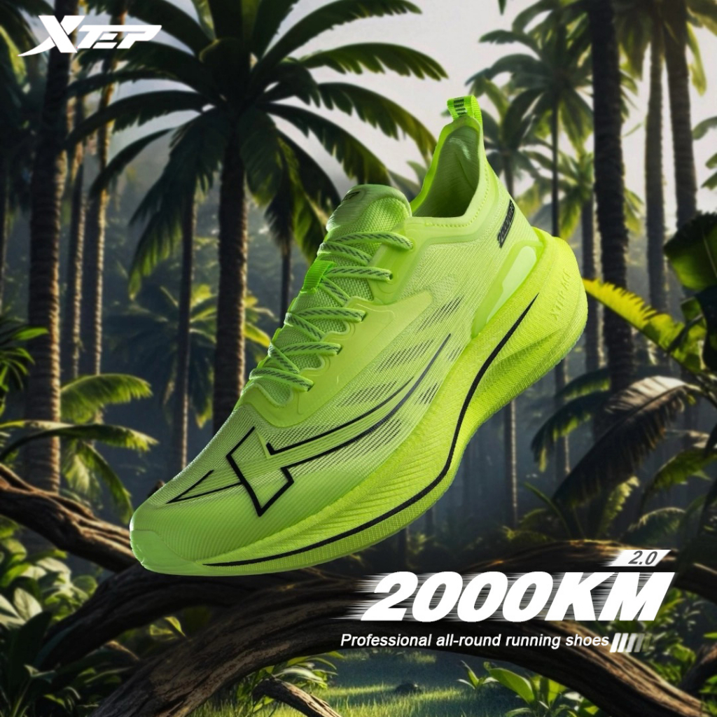 【xtep】2000KM 2.0 | รองเท้าวิ่งผู้ชาย Rebound Support Professional Cushioning Shock Absorption suggest ครึ่งขนาดลง