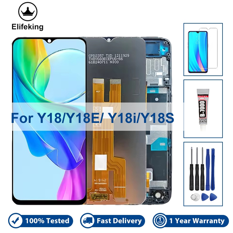 คุณภาพดี LCD สําหรับ VIVO Y18 Y18A Y18E V2350 Y18i V2414 Y18S Touch Screen Digitizer Assembly กรอบ
