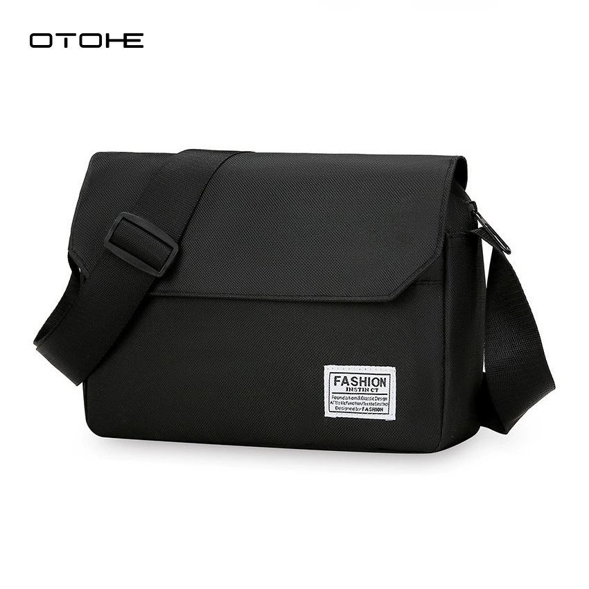 OTOHE กระเป๋าสะพายชาย Unisex กันน้ํา Messenger กระเป๋าขนาดใหญ่ความจุ Simple Leisure Sport Street กระเป๋าสําหรับนักเรียนวิทยาลัย