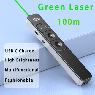 100m 2.4G Wireless Presenter multifunction PPT หน้าสีเขียวสี…