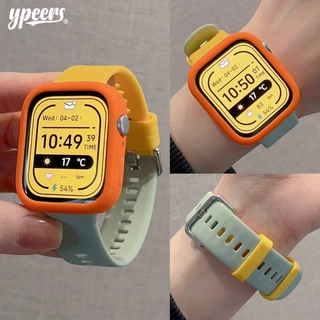 สายรัดซิลิโคน + เคสสําหรับนาฬิกา Huawei Fit 4 Pro Watchband สไตล์อย่างเป็นทางการสายรัดซิลิโคนเหลวพร้อมเคสซิลิโคน Combo สําหรับ Huawei Watch Fit3 Fit4 เปลี่ยน Band Protector