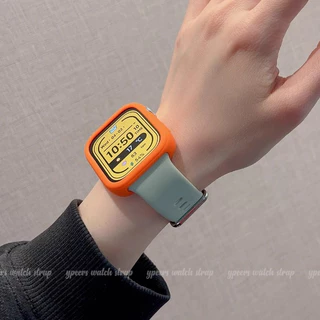 สายรัดซิลิโคน + เคสสําหรับนาฬิกา Huawei Fit 4 Pro Watchband สไตล์อย่างเป็นทางการสายรัดซิลิโคนเหลวพร้อมเคสซิลิโคน Combo สําหรับ Huawei Watch Fit3 Fit4 เปลี่ยน Band Protector