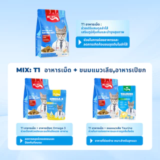 Mr.Vet T1 Chicken & Beef 5กก. อาหารแมวระดับพรีเมียมสําหรับการปรับปรุงทางเดินอาหาร