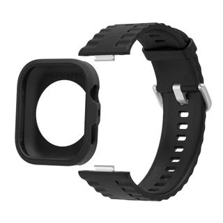 สายรัดซิลิโคน + เคสสําหรับนาฬิกา Huawei Fit 4 Pro Watchband สไตล์อย่างเป็นทางการสายรัดซิลิโคนเหลวพร้อมเคสซิลิโคน Combo สําหรับ Huawei Watch Fit3 Fit4 เปลี่ยน Band Protector