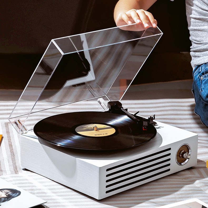 Middix Vintage LP เครื่องเล่นแผ่นเสียงไวนิลลําโพงบลูทูธแผ่นเสียงลําโพงในตัวของขวัญ