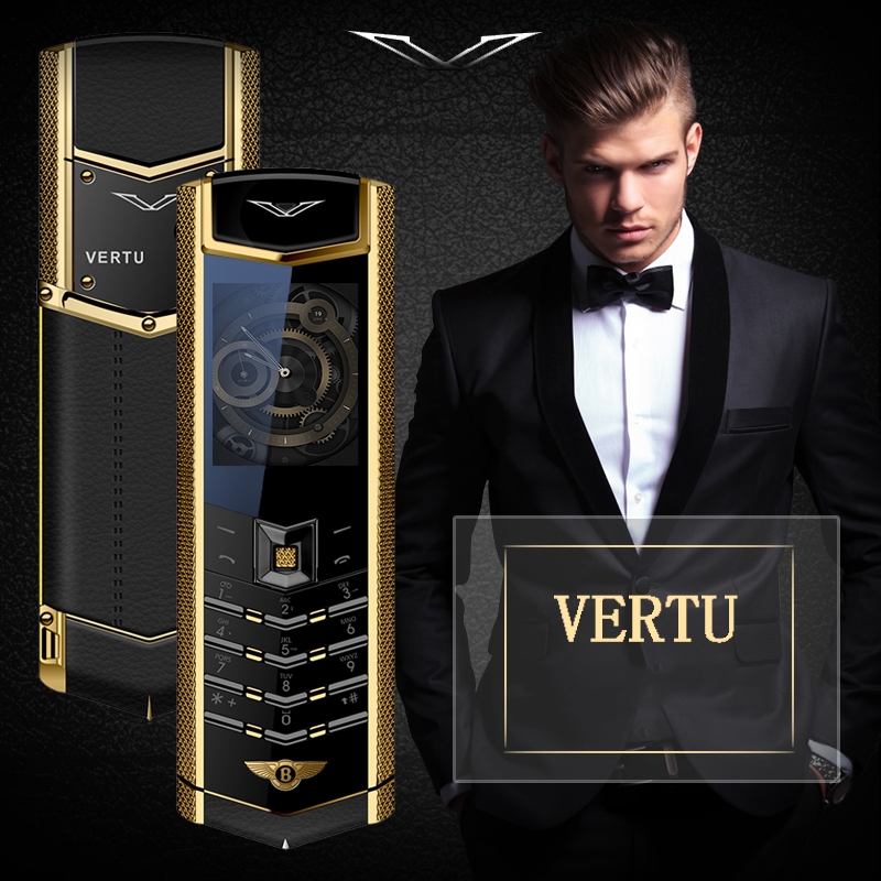 VERTU V9 2G ธุรกิจโลหะ Luxury Bar โทรศัพท์ 1.8 นิ้วหน้าจอ Dual SIM บลูทูธ MP3 วิทยุ FM Dialer อาวุโส