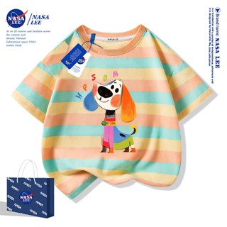 【จัดส่งทันที】เสื้อยืด NASA ผ้าฝ้าย ทรงหลวม สำหรับทุกวัย ลายส…