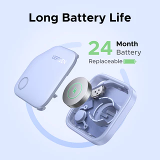 UGREEN Smart Tag GPS Tracker Bluetooth5.0 ซ้าย-Behind Remind เปลี่ยนแบตเตอรี่ Smart Finder สําหรับ iPhone/iPad/Mac