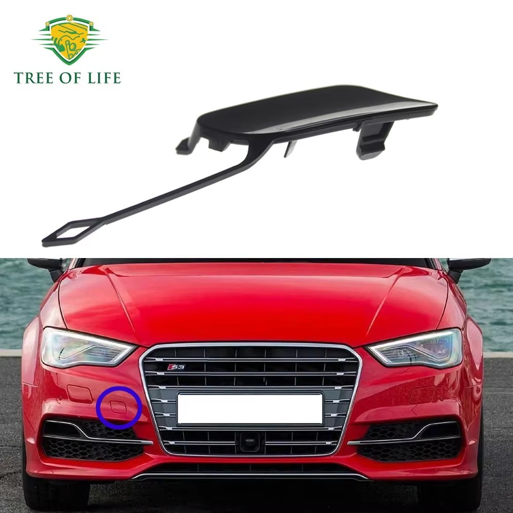 กันชนหน้า Tow Hook Cover Trailer Hauling Eye Lid 8V5807241A สําหรับ Audi A3 S3 Limousine (8VS, 8VM) 