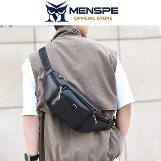 MENSPE Chest Bag กระเป๋าคาดเอว Cross-body Chest Bag กระเป๋าคาดเอวกันน้ําทนต่อการสึกหรอพร้อมสายรัดปรับระดับได้