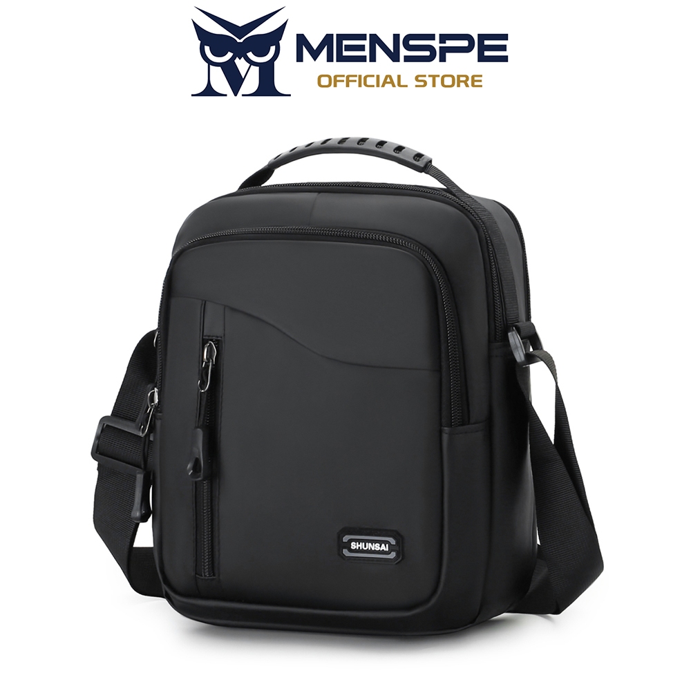 MENSPE กระเป๋าสะพายแฟชั่นกระเป๋าสะพายกันน้ํากระเป๋า Messenger กระเป๋าเดินทางแบบพกพาความจุขนาดใหญ่กระเป๋าข้ามร่างกายน้ําหนักเบาสบายๆ