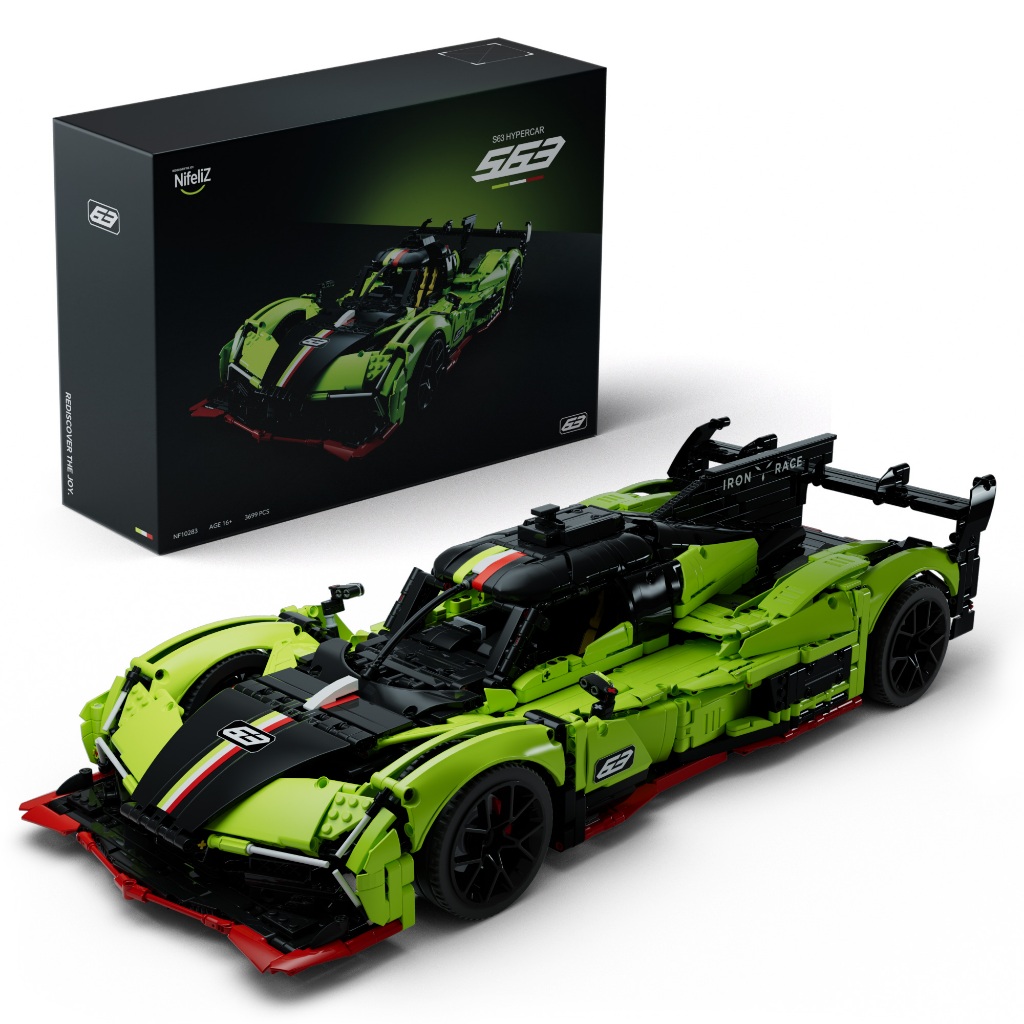 Nifeliz S63 Hypercar Model Building Set 1:8 Scale สําหรับผู้ใหญ่สําหรับแฟน Motorsport 3699PCS