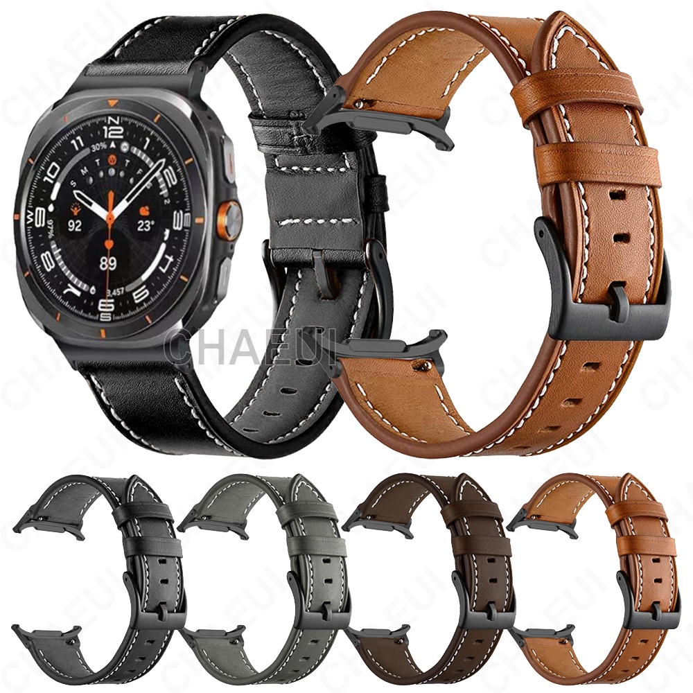 สายหนังสร้อยข้อมืออุปกรณ์เสริมสําหรับ Galaxy Watch 8 40mm 44mm Classic 46mm / Ultra 2025 47mm