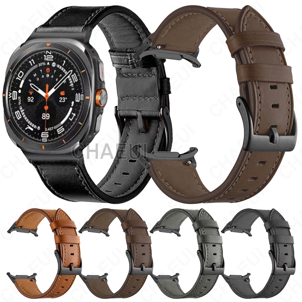 สายหนังห่วงสร้อยข้อมืออุปกรณ์เสริมสําหรับ Galaxy Watch 8 40mm 44mm Classic 46mm / Ultra 2025 47mm