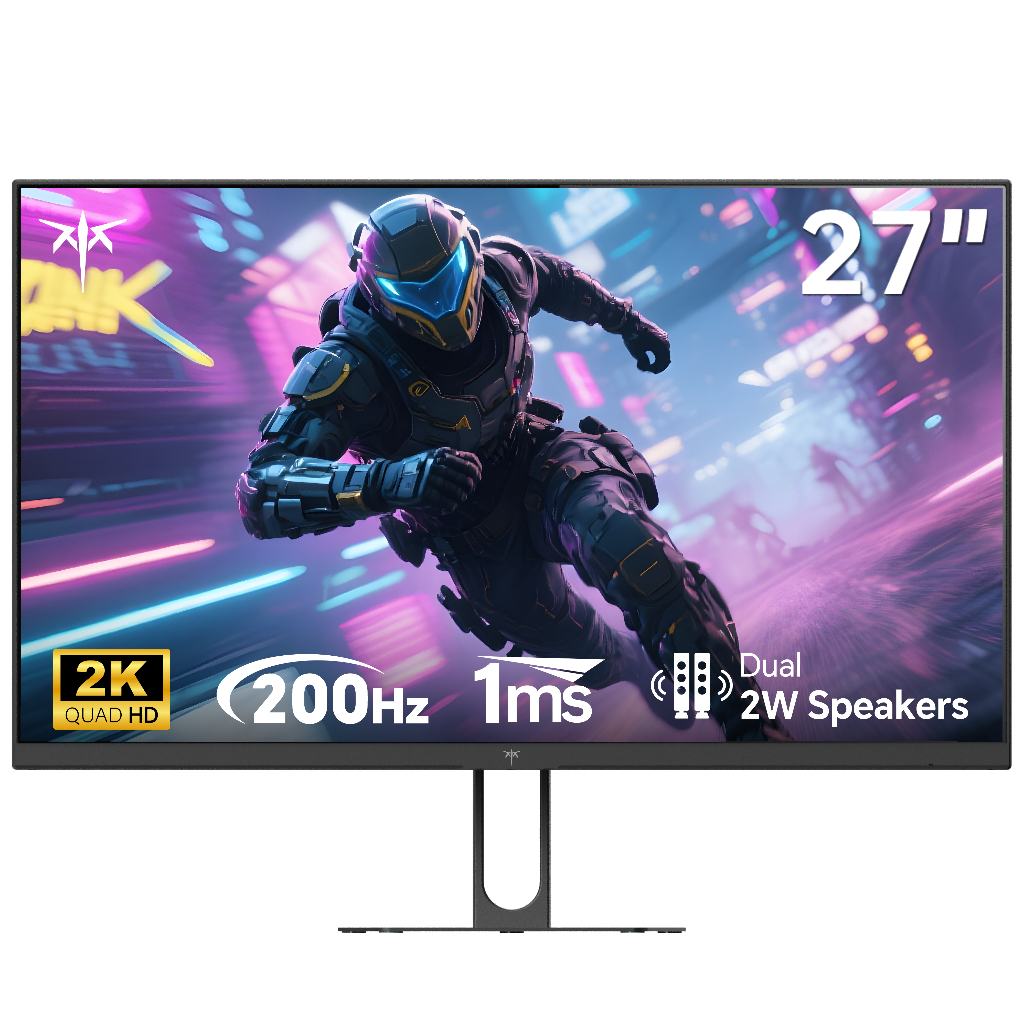 KTC 27 นิ้ว 2K QHD 200Hz Fast IPS Gaming Monitor, 2560*1440 สูงสุด 210Hz, HDR 400, GTG 1ms, Adaptive