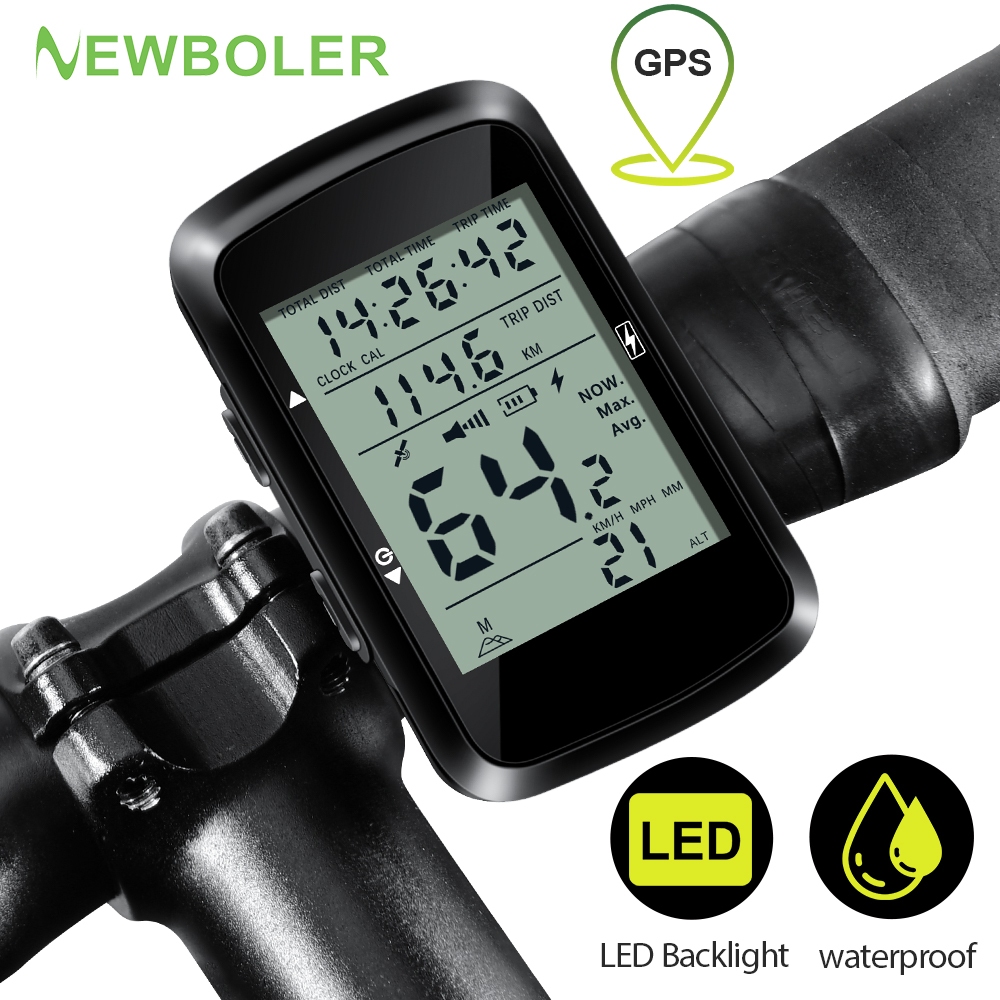 NEWBOLER GPS จักรยาน Speedometer จักรยานคอมพิวเตอร์ GPS Speedometer กันน้ํา 2.4 นิ้วจักรยานวัดระยะทาง