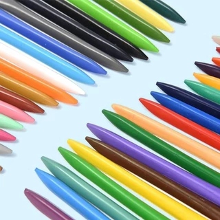 สีเทีย✅ สีเทียนปลอดสารพิษ สีเทียนเด็กปลอดสารพิษ Silky Crayons ของเล่นระบายสีเด็กเสริมพัฒนาการ สีเทียนวาดรูป