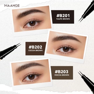MAANGE ปากกาเขียนคิ้วเหลวแบบ Dual-Tip Ultra-Fine - กันน้ําและติดทนนาน E02