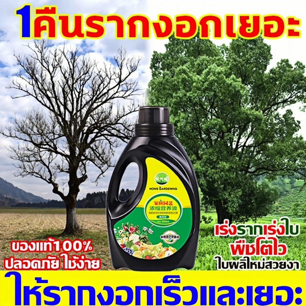 เร่งราก เห็นผลเร็ว เพิ่มบริเวณผิวราก ลดการใช้ปุ๋ย รากดูดซึมสารอาหารได้ดี พืชโตเร็ว แข็งแรง ปุ๋ยเร่งราก
