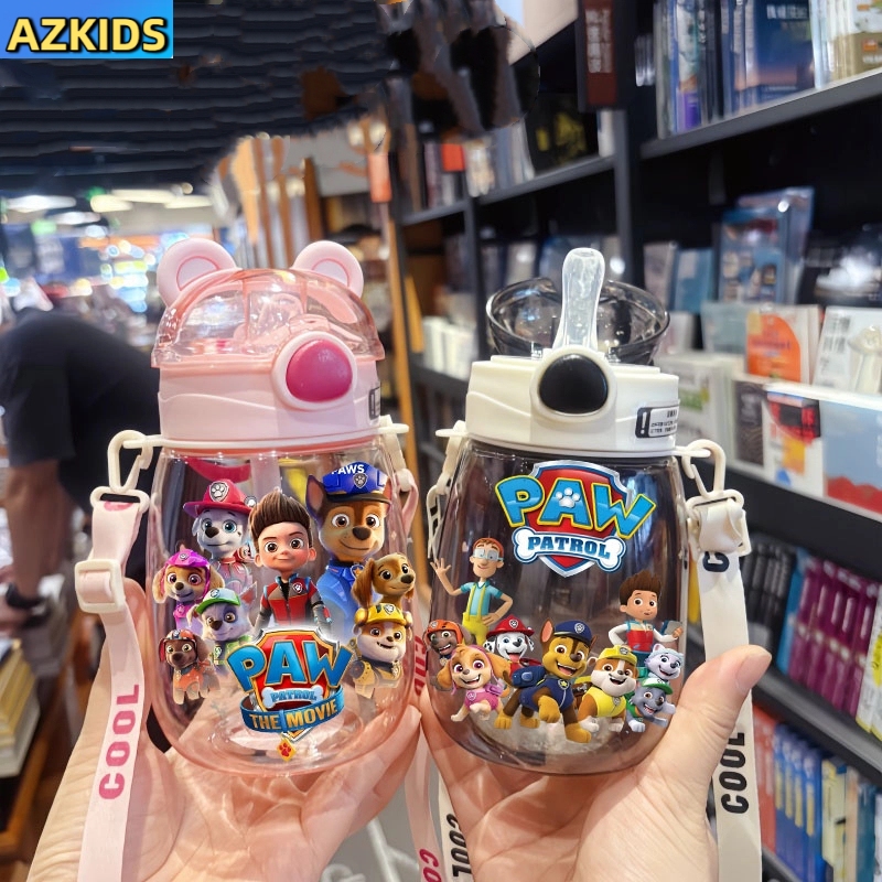 paw patrol ขวดน้ําดื่ม พร้อมหลอดดูด แบบพกพา สําหรับเด็กประถม โรงเรียนประถม