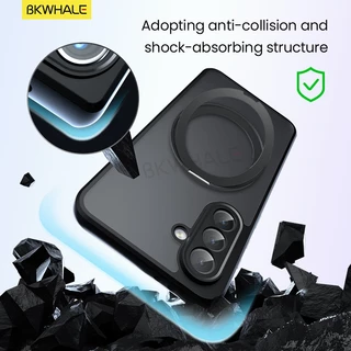SAMSUNG BKWHALE 360° หมุนแม่เหล็กยึดเคสโทรศัพท์สําหรับSamsung Galaxy A57 A37 A17 A07 A56 A36 A26 A16 A06 A55 A54 A35 A34 A25 A24 A15 A14 M55 M06 M16 M36 F56 F16 F16 กรณี
