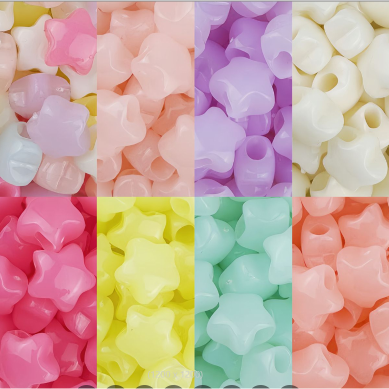 20ชิ้น ลูกปัดสีลูกกวาดแฮนด์เมด ทําเอง ห่วงโซ่โทรศัพท์มือถือ ตัวเว้นวรรค ที่คาดผมลูกปัดเชือกลูกปัดอุปกรณ์คาดศีร